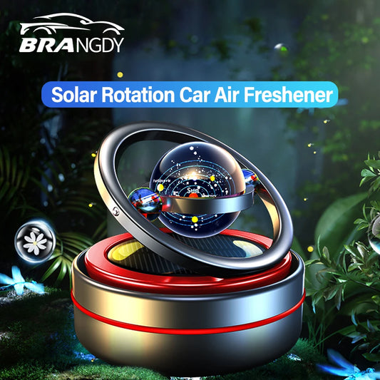 Solar Car Air Freshener Rotating Aromatherapy Diffusing Accessories Interior Durable Original Perfume Accessorires Men And Women